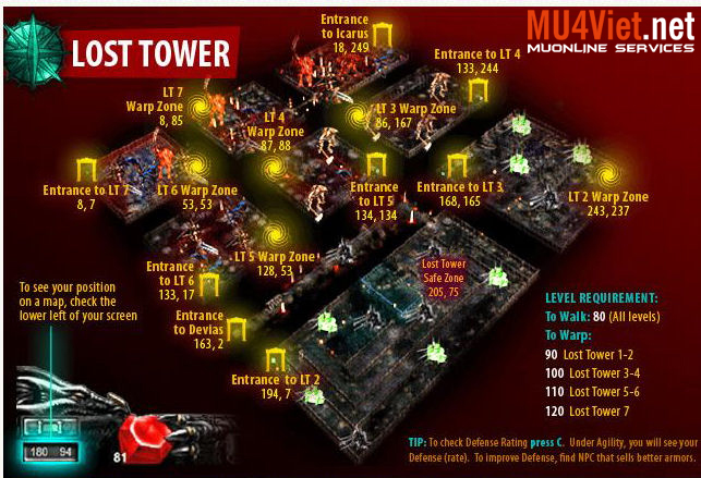 Lost Tower map